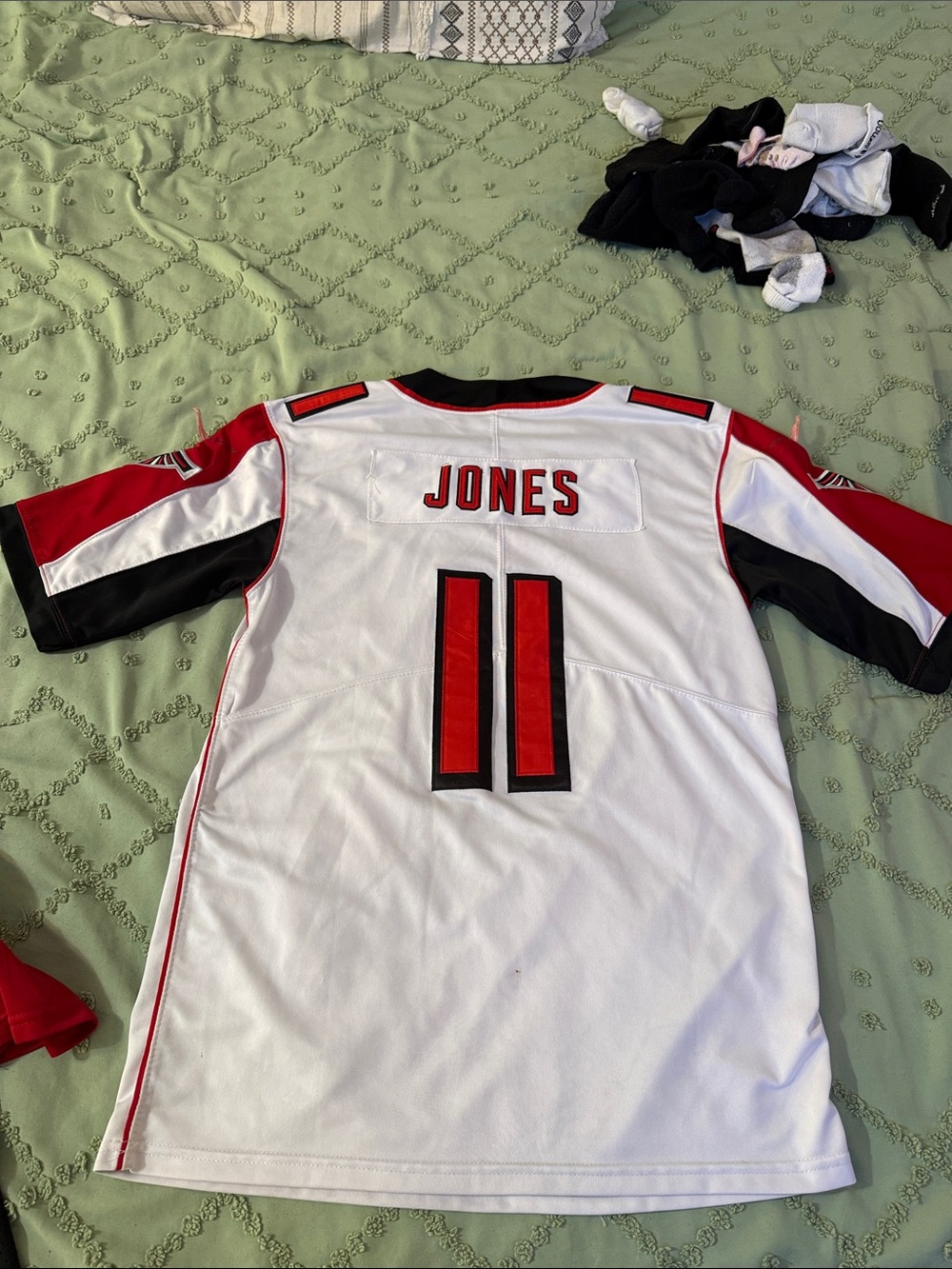 NFL Atlanta Falcons White Red #11 Football Jersey - Picture 2 of 4